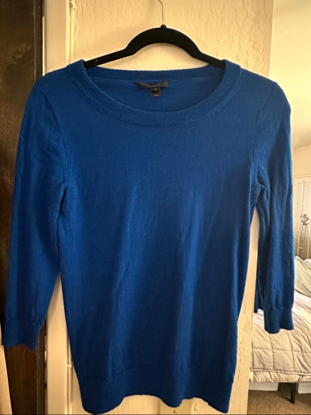 J. Crew Cashmere Blend Royal Blue Crewneck Sweater